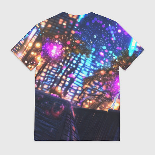 Мужская футболка Человек-паук и фиолетовый свет / 3D-принт – фото 2