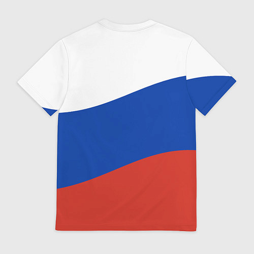 Мужская футболка Флаг России волной / 3D-принт – фото 2