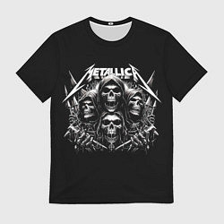 Футболка мужская Metallica - four skulls, цвет: 3D-принт