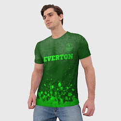 Футболка мужская Everton - green gradient посередине, цвет: 3D-принт — фото 2