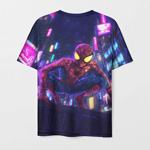 Мужская футболка Человек паук с желтыми глазами / 3D-принт – фото 2