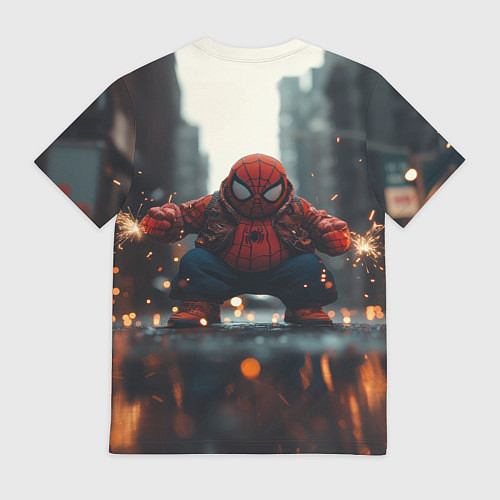 Мужская футболка Толстый злой человек-паук / 3D-принт – фото 2