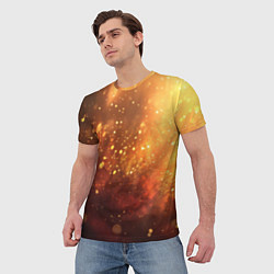 Футболка мужская Золотая блестящая текстура, цвет: 3D-принт — фото 2