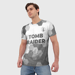 Футболка мужская Tomb Raider - white gradient посередине, цвет: 3D-принт — фото 2