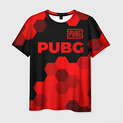 Футболка мужская PUBG - red gradient посередине, цвет: 3D-принт