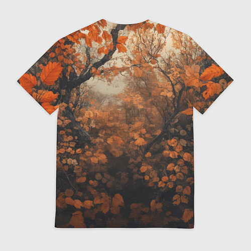 Мужская футболка Лис в лесной чаще / 3D-принт – фото 2