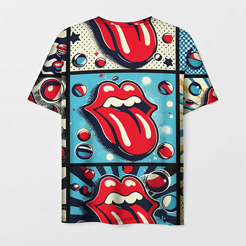 Мужская футболка Rolling Stones logo - pop art / 3D-принт – фото 2