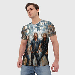Футболка мужская Metallica масляной краской, цвет: 3D-принт — фото 2