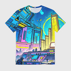 Мужская футболка Космический город