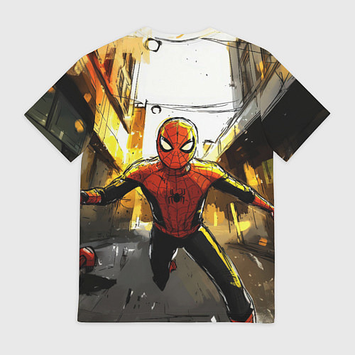 Мужская футболка Бегущий человек - паук / 3D-принт – фото 2