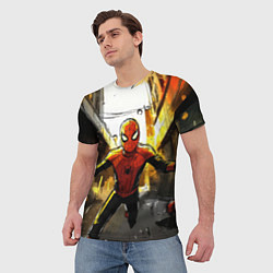 Футболка мужская Бегущий человек - паук, цвет: 3D-принт — фото 2