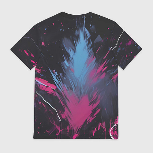 Мужская футболка Человек-паук и розовая краска / 3D-принт – фото 2