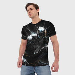 Футболка мужская Человек-паук в черном костюме, цвет: 3D-принт — фото 2