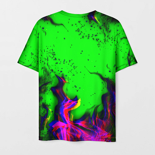 Мужская футболка Monster Energy flame / 3D-принт – фото 2