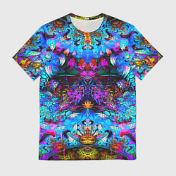 Мужская футболка Абстракция стекло узор