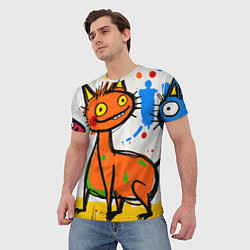 Футболка мужская Смешные зверята, цвет: 3D-принт — фото 2