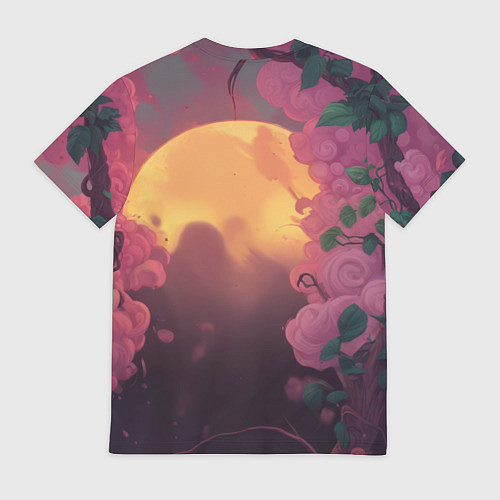 Мужская футболка Бэтмен и дерево с цветами / 3D-принт – фото 2