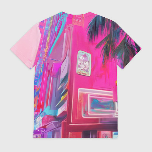 Мужская футболка Бэтмен в розовом стиле / 3D-принт – фото 2