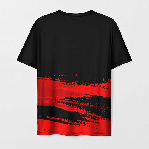 Мужская футболка Pink Floyd - red gradient посередине / 3D-принт – фото 2