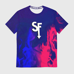 Футболка мужская Sally face neon flame, цвет: 3D-принт