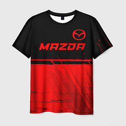 Футболка мужская Mazda - red gradient посередине, цвет: 3D-принт