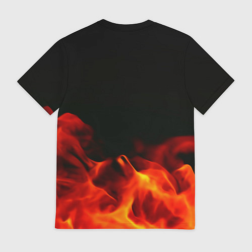 Мужская футболка Doom огненная текстура / 3D-принт – фото 2