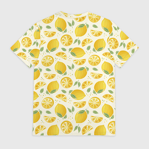 Мужская футболка Сочные лимоны - паттерн / 3D-принт – фото 2