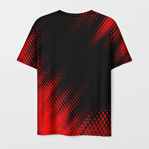Мужская футболка Peugeot - red gradient вертикально / 3D-принт – фото 2