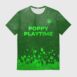 Футболка мужская Poppy Playtime - green gradient посередине, цвет: 3D-принт