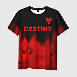 Футболка мужская Destiny - red gradient посередине, цвет: 3D-принт