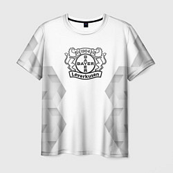 Футболка мужская Bayer 04 white poly, цвет: 3D-принт