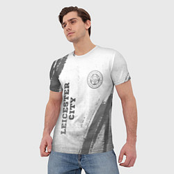 Футболка мужская Leicester City - white gradient вертикально, цвет: 3D-принт — фото 2
