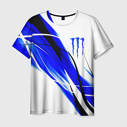 Футболка мужская Monster energy линии абстракции, цвет: 3D-принт