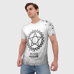 Футболка мужская Black Butler - white gradient, цвет: 3D-принт — фото 2