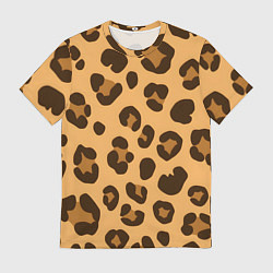 Мужская футболка Коричневые пятна леопарда