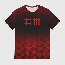 Футболка мужская Depeche Mode red poly, цвет: 3D-принт