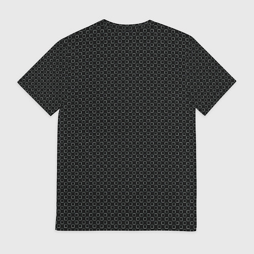 Мужская футболка Чёрный текстурированный мелкие квадраты / 3D-принт – фото 2
