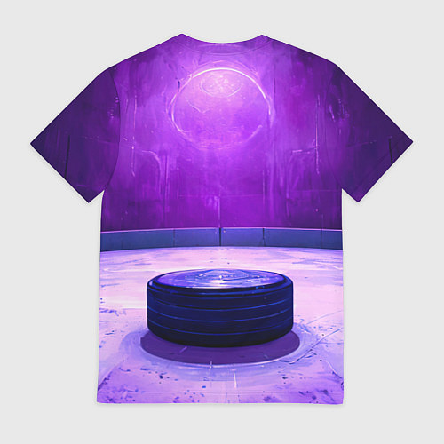 Мужская футболка Шайба в фиолетовом / 3D-принт – фото 2