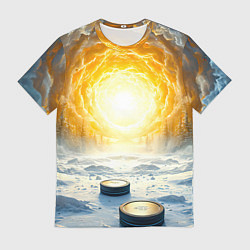 Футболка мужская Шайбы в лесу, цвет: 3D-принт