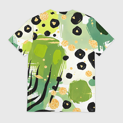 Мужская футболка Зеленый анималистичный паттерн / 3D-принт – фото 2