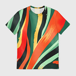 Мужская футболка Тропическая жаркая абстракция