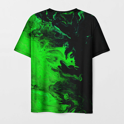 Мужская футболка Color green black / 3D-принт – фото 2