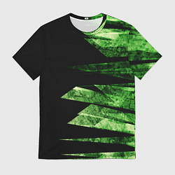 Мужская футболка Color green black