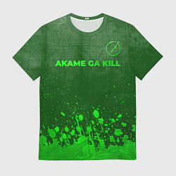 Футболка мужская Akame ga Kill - green gradient посередине, цвет: 3D-принт