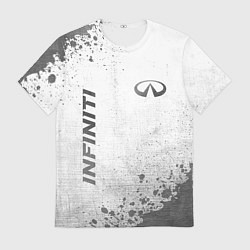 Мужская футболка Infiniti - white gradient вертикально
