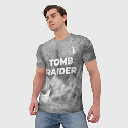 Футболка мужская Tomb Raider - grey gradient посередине, цвет: 3D-принт — фото 2