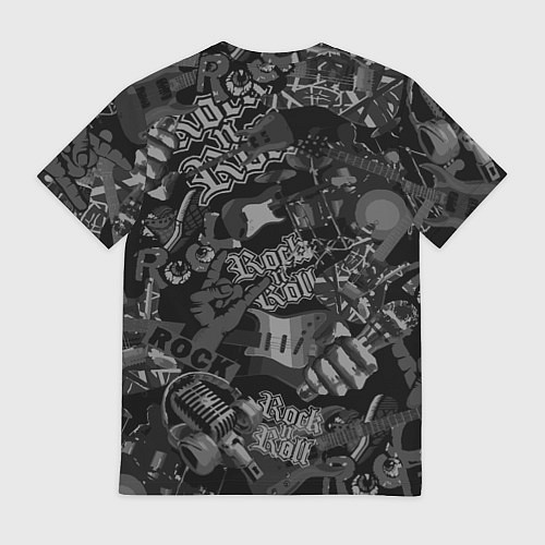 Мужская футболка Кукрыниксы логотип на фоне гитар / 3D-принт – фото 2