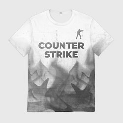 Футболка мужская Counter Strike - white gradient посередине, цвет: 3D-принт