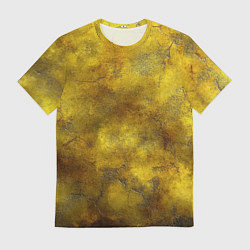 Мужская футболка Золотая ржавая текстура