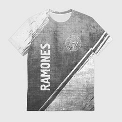 Футболка мужская Ramones - grey gradient вертикально, цвет: 3D-принт